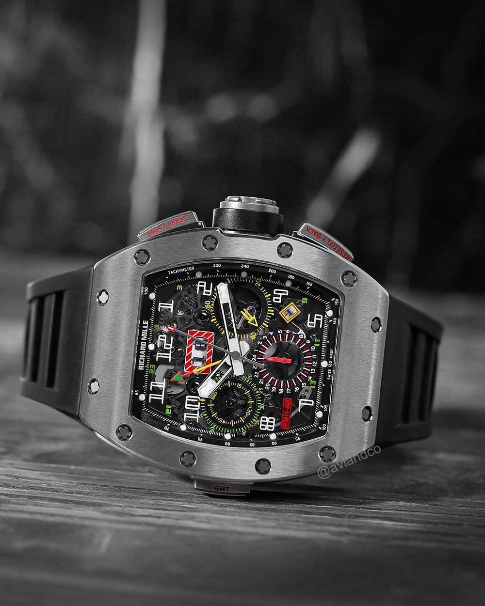 Richard Mille RM 11-02, Flyback Chronograph, Titanium, Skeleton Dial