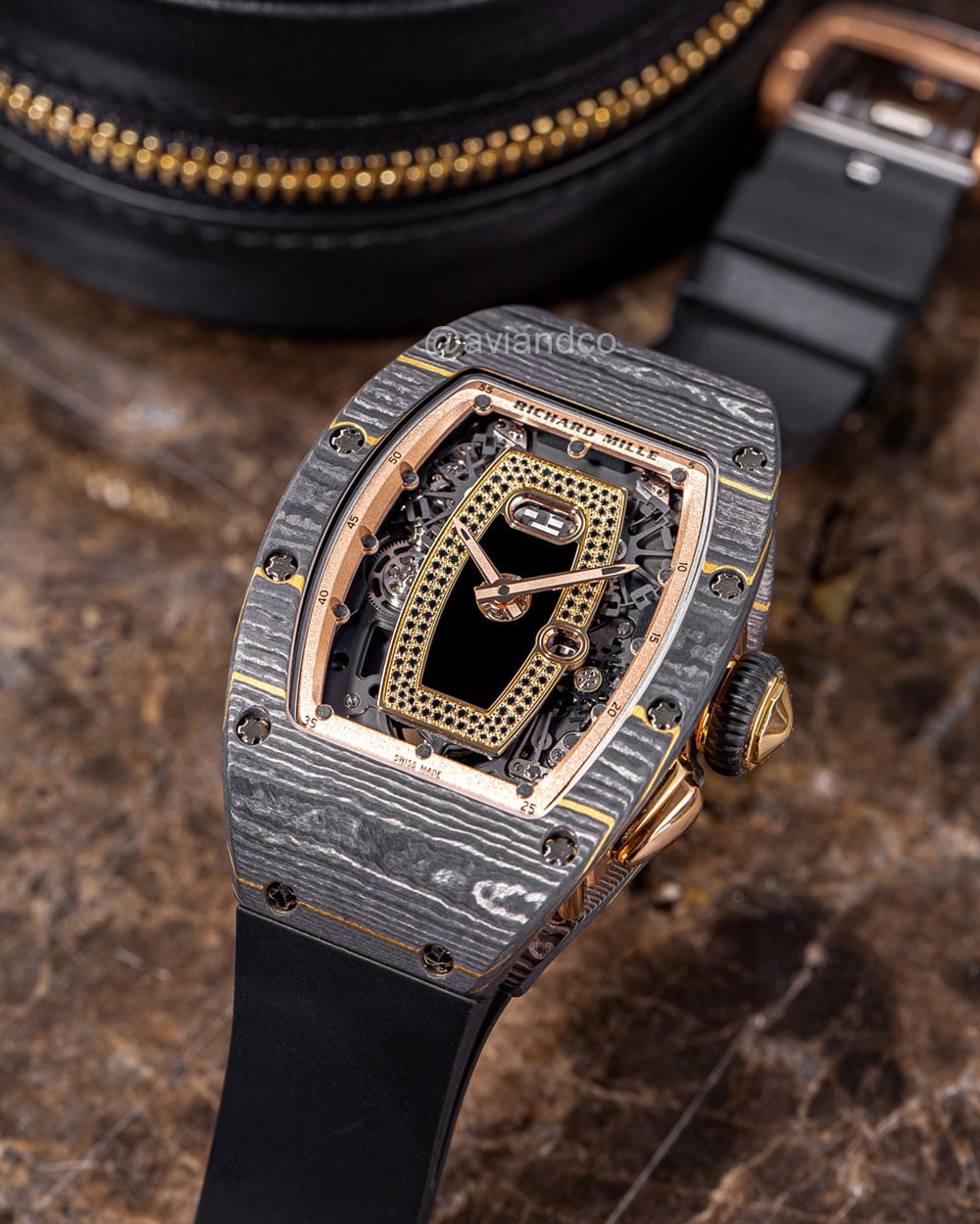 Richard Mille RM 037, Black TPT, Carbon, 18K Rose Gold