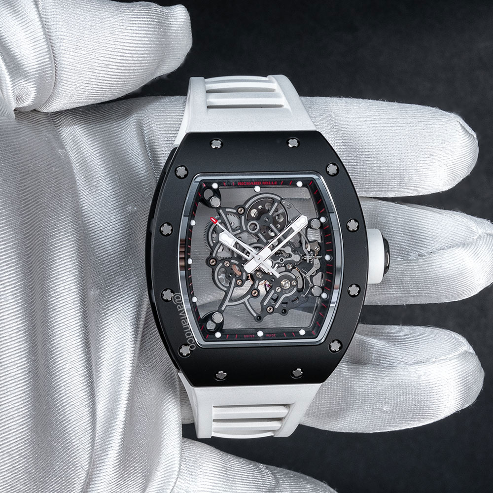 Richard Mille RM 055, Bubba Watson Dubai Edition, Black TPZ Ceramic, Transparent Dial