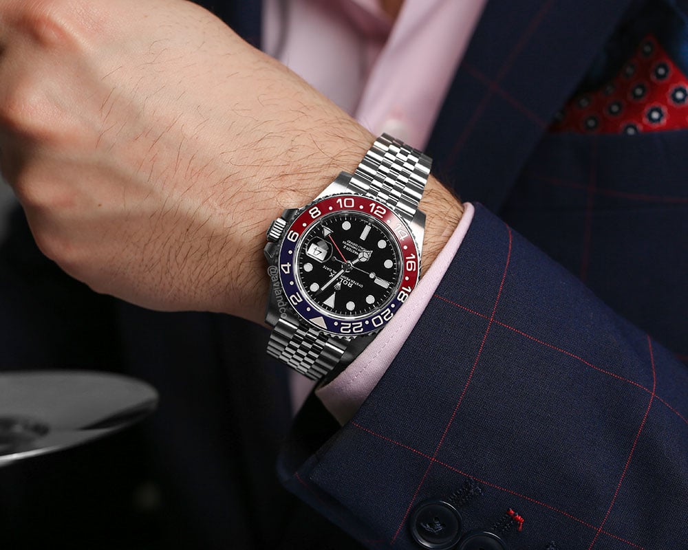 Rolex GMT-Master II “Pepsi” Edition, Stainless Steel, Black Dial, Jubilee Bracelet