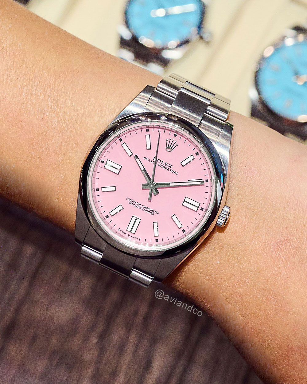 Rolex Oyster Perpetual, Stainless Steel, Pink Dial, 36 mm