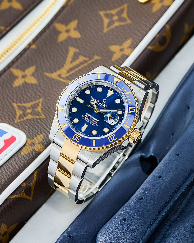 Rolex Submariner Reference #126613LB, 18K Yellow Gold & Stainless Steel, Blue Dial