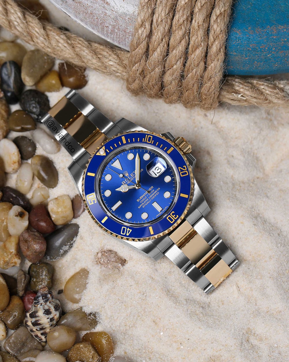 Rolex Submariner Date, stainless steel, blue dial, 41 mm