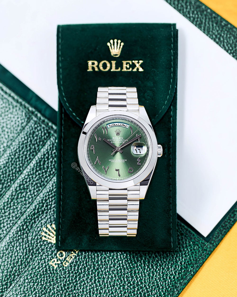 Shop for Arabic language Rolex Day-Date watches at Avi & Co.