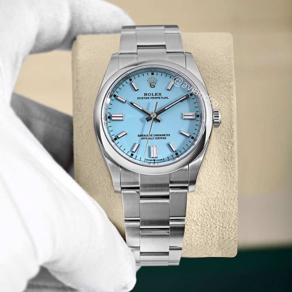 Rolex Oyster Perpetual, Turquoise Dial, 31 mm