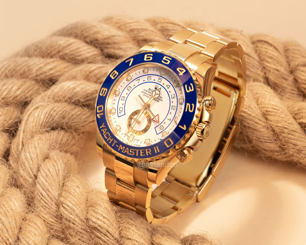 Rolex Yacht-Master II, 18K Yellow Gold, “Mercedes Hands”