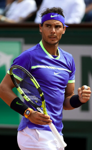 Rafael Nadal wearing the RM 27-03 watch