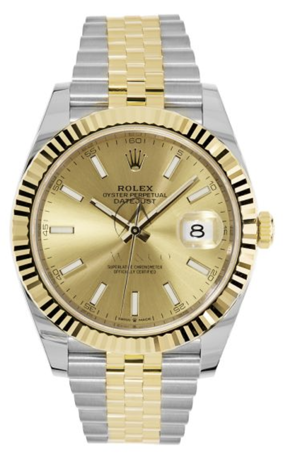 Rolex Datejust 41, stainless steel and 18K yellow gold, champagne dial, 41 mm