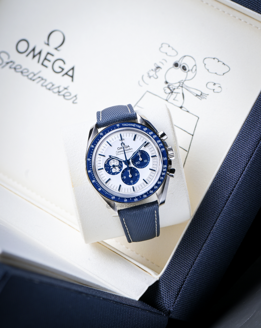 OMEGA Speedmaster Snoopy 50th Anniversary Edition, Stainless Steel & Blue Ceramic