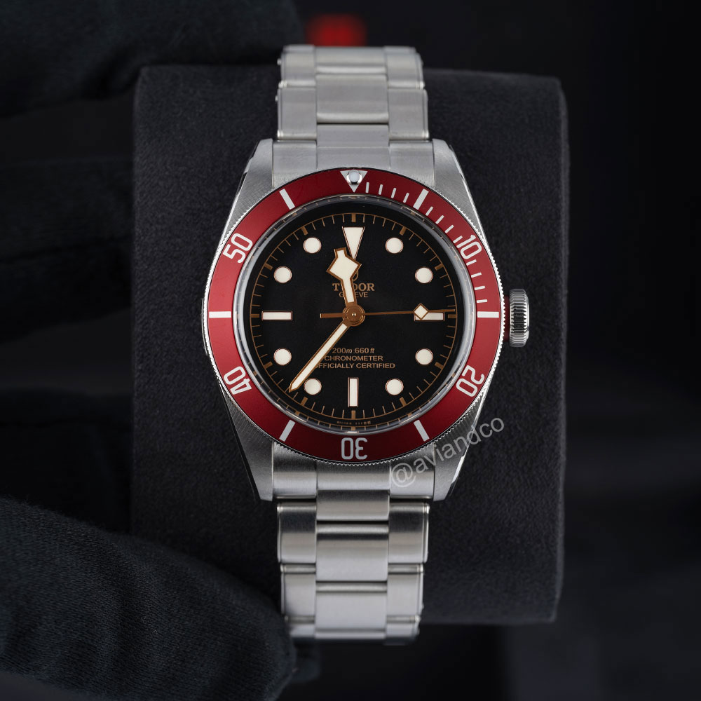 Tudor Black Bay, stainless steel, red bezel, 41 mm