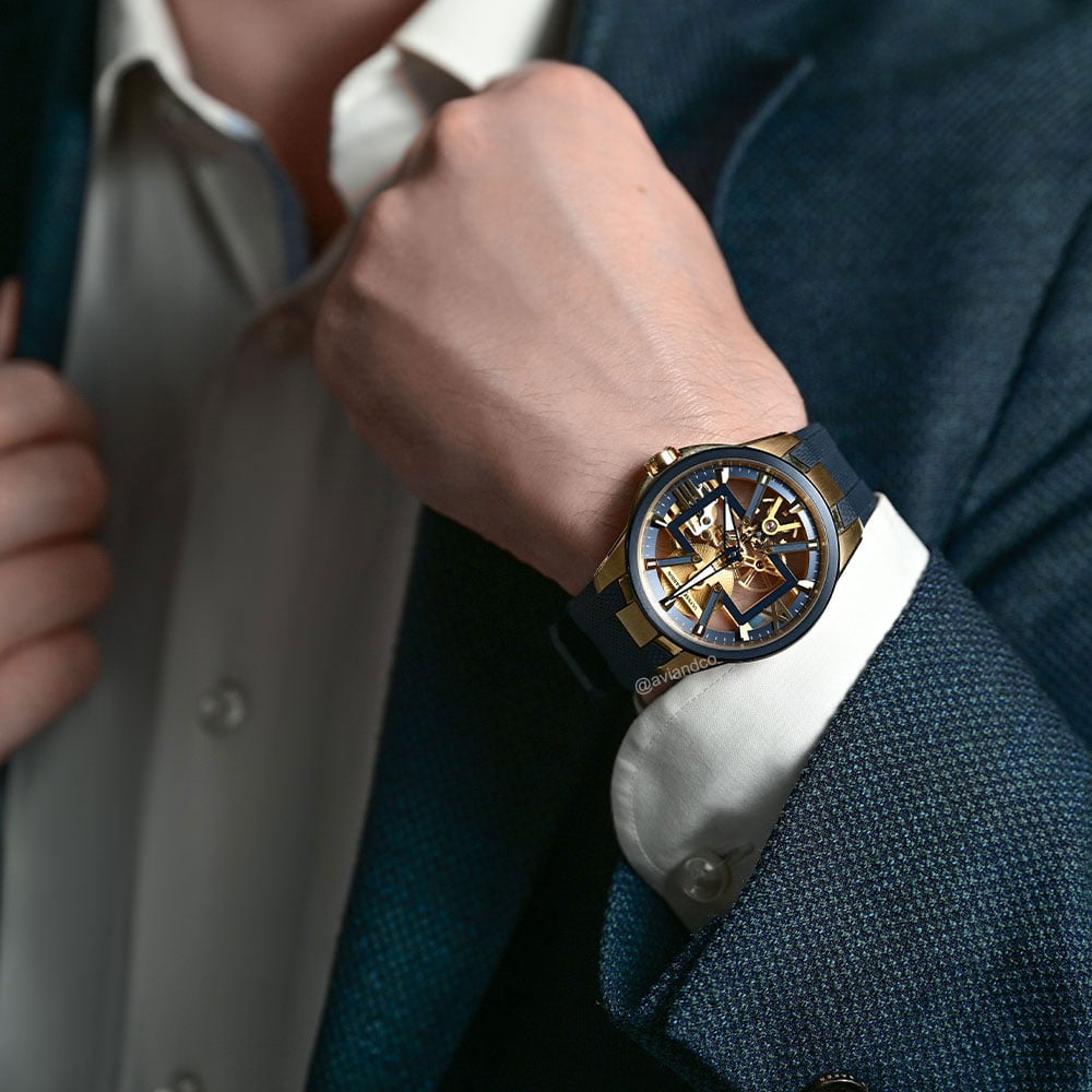 Ulysse Nardin Executive, 18K Rose Gold, Transparent Dial, 42 mm