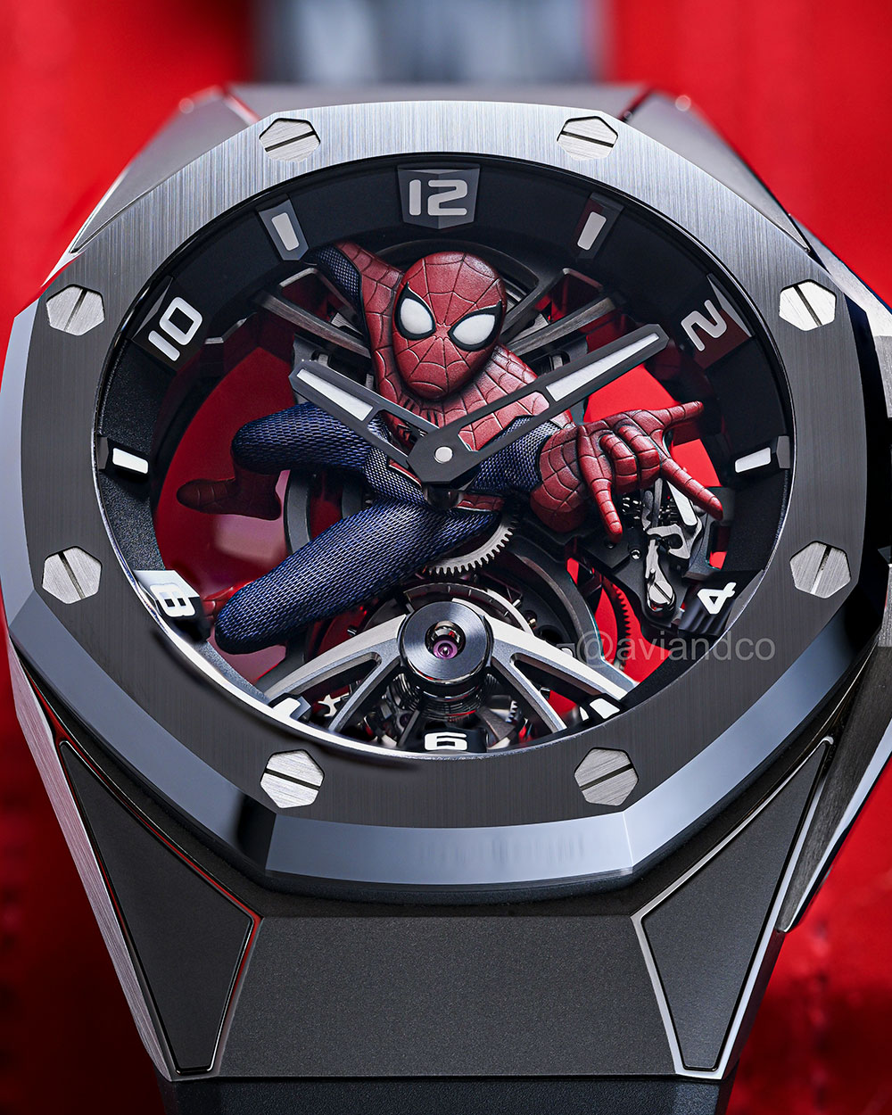 Audemars Piguet Royal Oak Concept “Spider-Man,” White Gold, Skeleton Dial