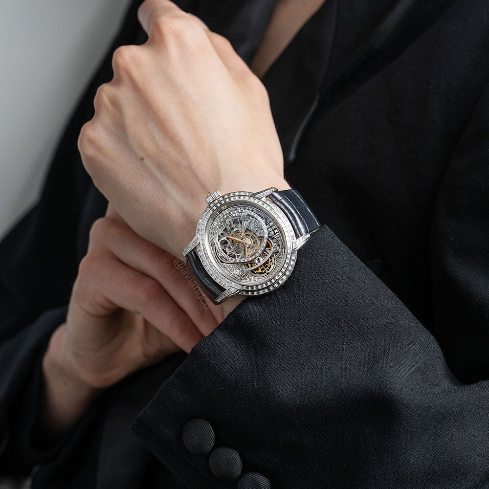 Audemars Piguet Millenary Tourbillon, 18K White Gold, Diamond Bezel, Openworked Dial
