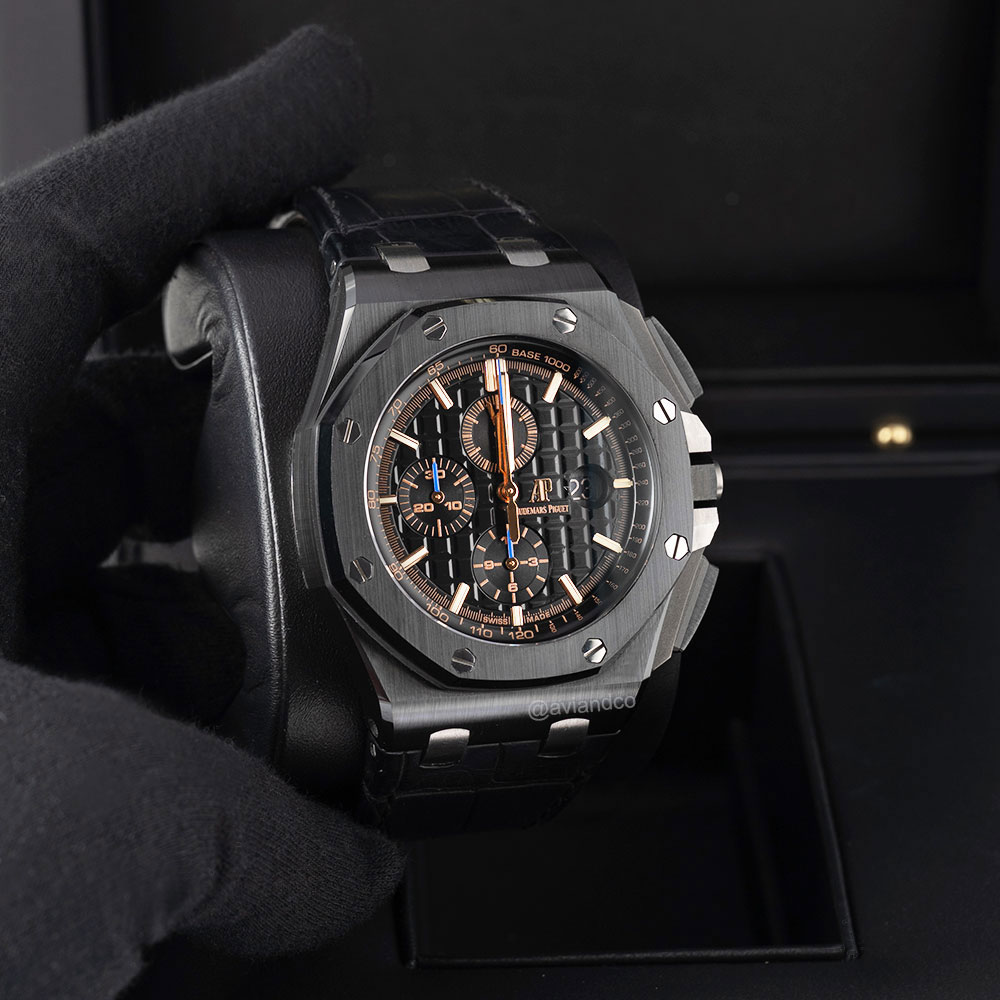 Audemars Piguet Royal Oak Offshore, Chronograph, Ceramic Bezel, Black Dial