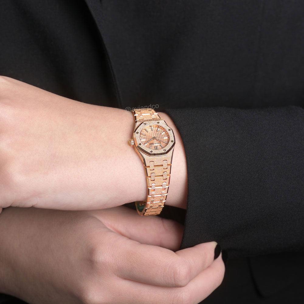 Audemars Piguet Royal Oak Mini, Frosted 18K Rose Gold, 23 mm