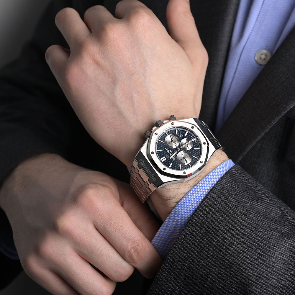 Audemars Piguet Royal Oak Chronograph, Stainless Steel, Blue Index Dial, 41 mm