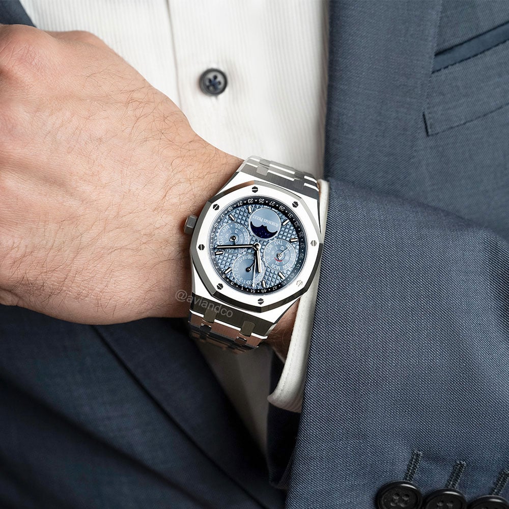 Audemars Piguet Royal Oak Perpetual Calendar, Stainless Steel, Blue Dial
