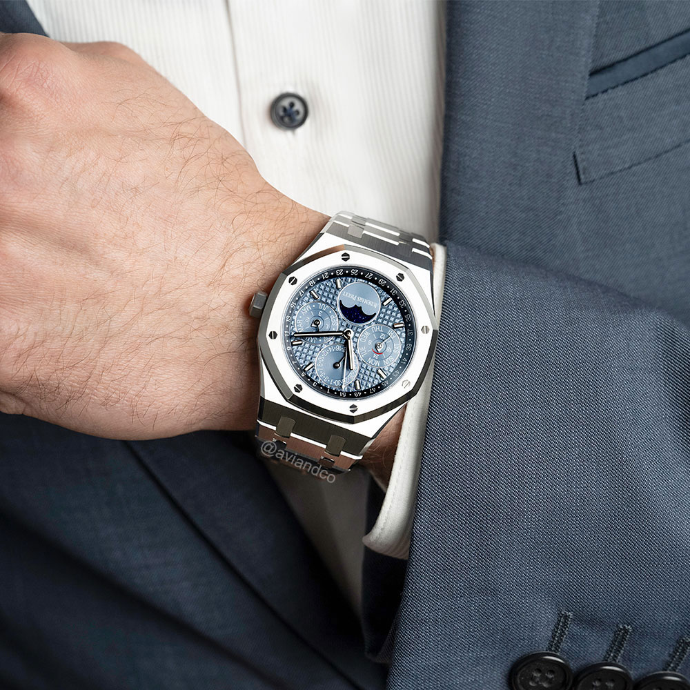 Audemars Piguet Royal Oak Perpetual Calendar, Stainless Steel, Blue Dial, 41 mm