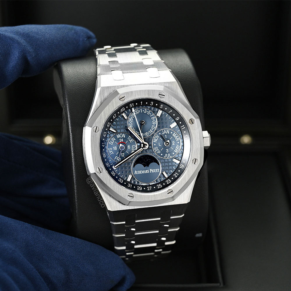Audemars Piguet Royal Oak Perpetual Calendar, Stainless Steel, Blue Dial, 41 mm