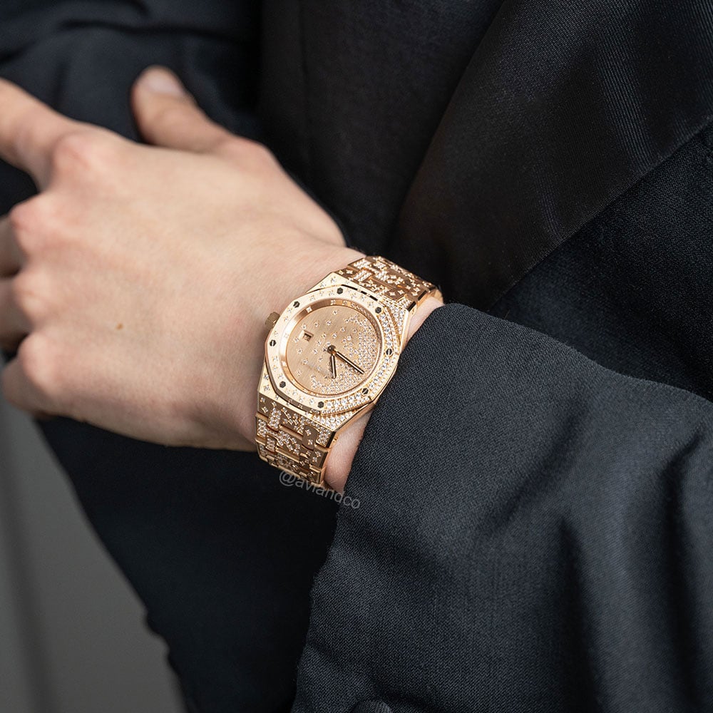 Audemars Piguet Royal Oak, 18K Rose Gold, Diamond Rose Gold Dial, 33 mm