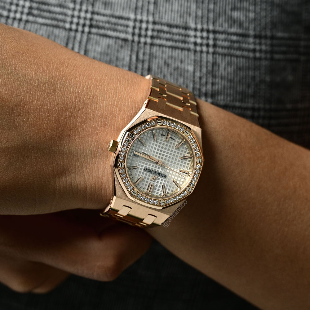 Audemars Piguet Royal Oak, 18K Rose Gold, Silver Dial