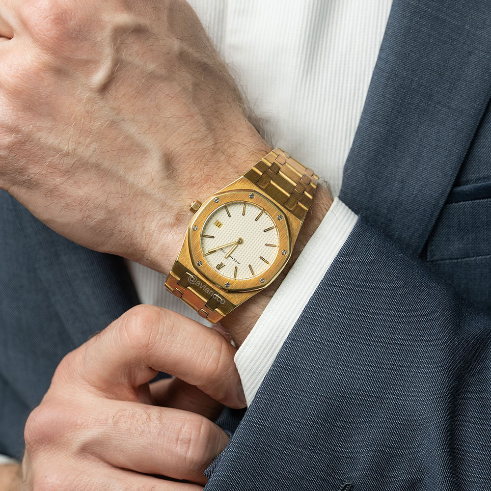Audemars Piguet Royal Oak, Vintage, 18K Yellow Gold, Ivory Index Dial
