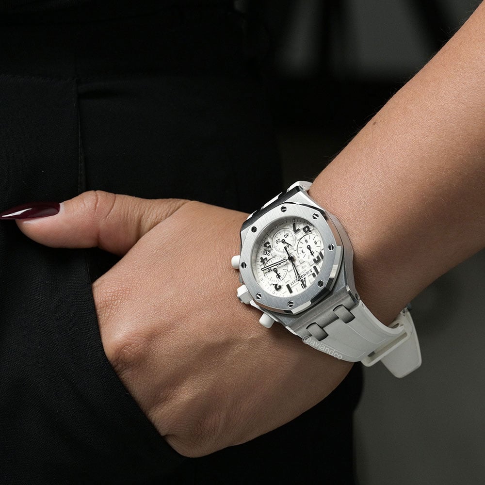 Audemars Piguet Royal Oak Offshore, Stainless Steel, White Dial