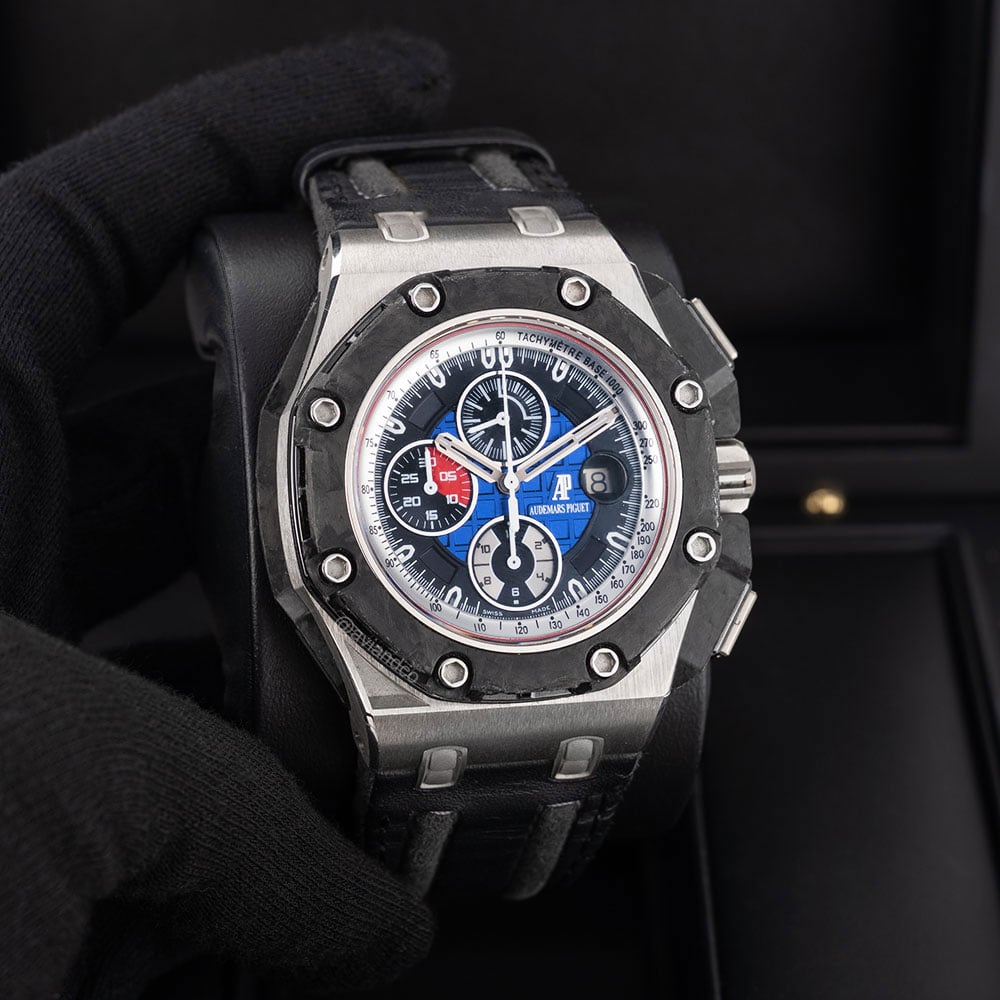 Audemars Piguet Royal Oak Offshore “Grand Prix,” Platinum, Black and Blue Dial, 44 mm