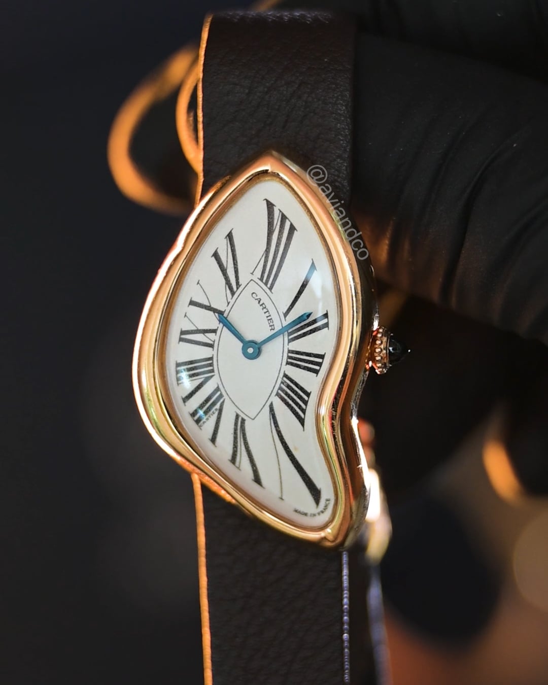 Cartier Crash, 18K Yellow Gold, White Roman Dial, 38 mm