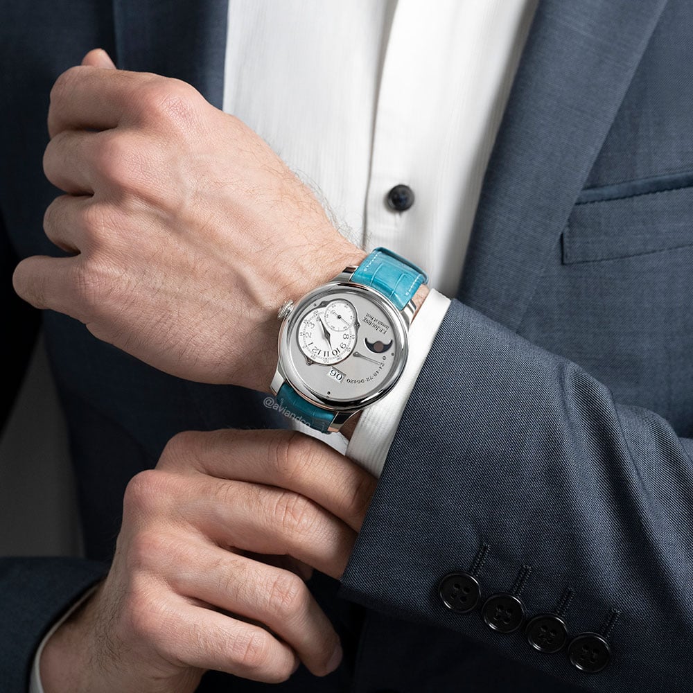 F.P. Journe Octa Lune Moonphase, Platinum, Guilloche Grey Dial, 42 mm