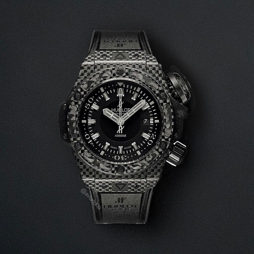 Hublot King Power, Oceanographic Diver 4000, Carbon Black Dial