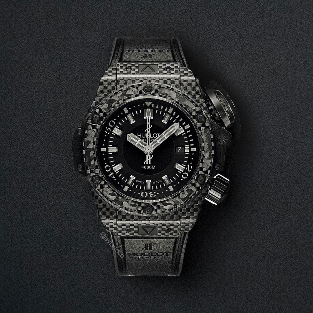 Hublot King Power Oceanographic Diver 4000, Carbon Black Dial, 48 mm
