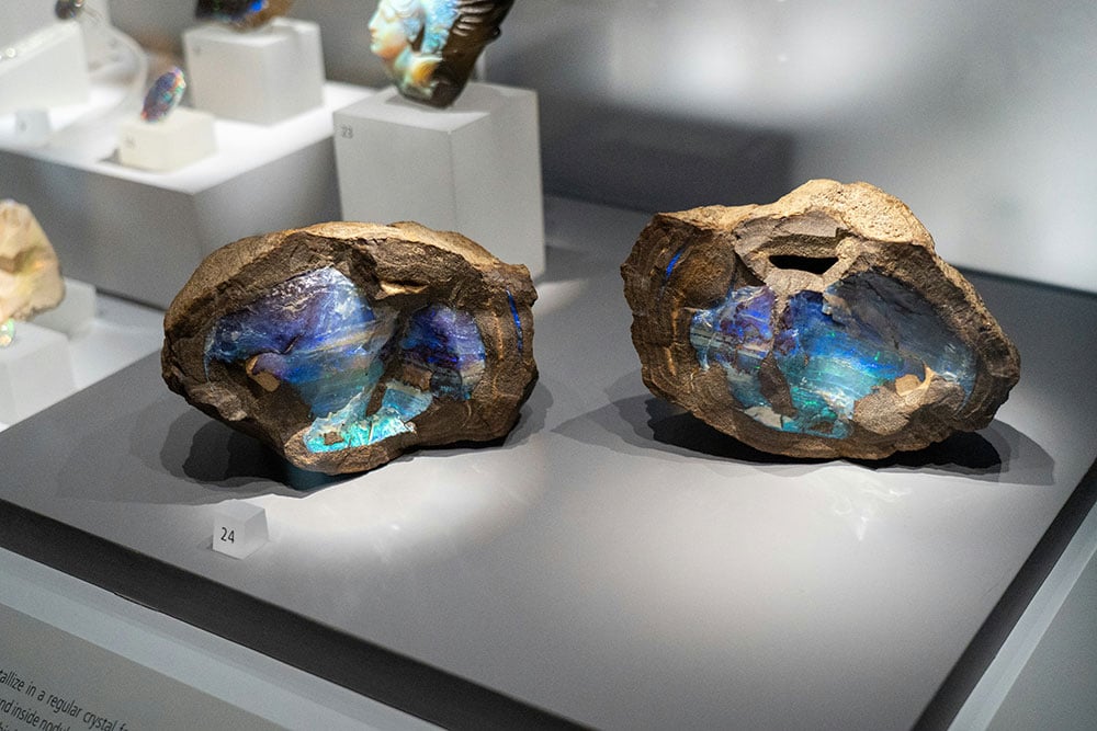 Uncut boulder opals mined in Queensland, Australia