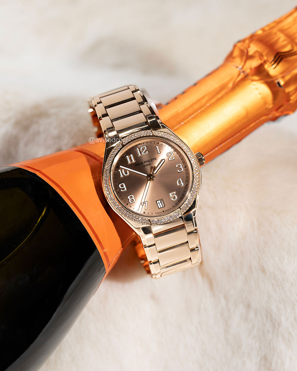 Patek Philippe Twenty~4, 18K Rose Gold, Diamond Bezel