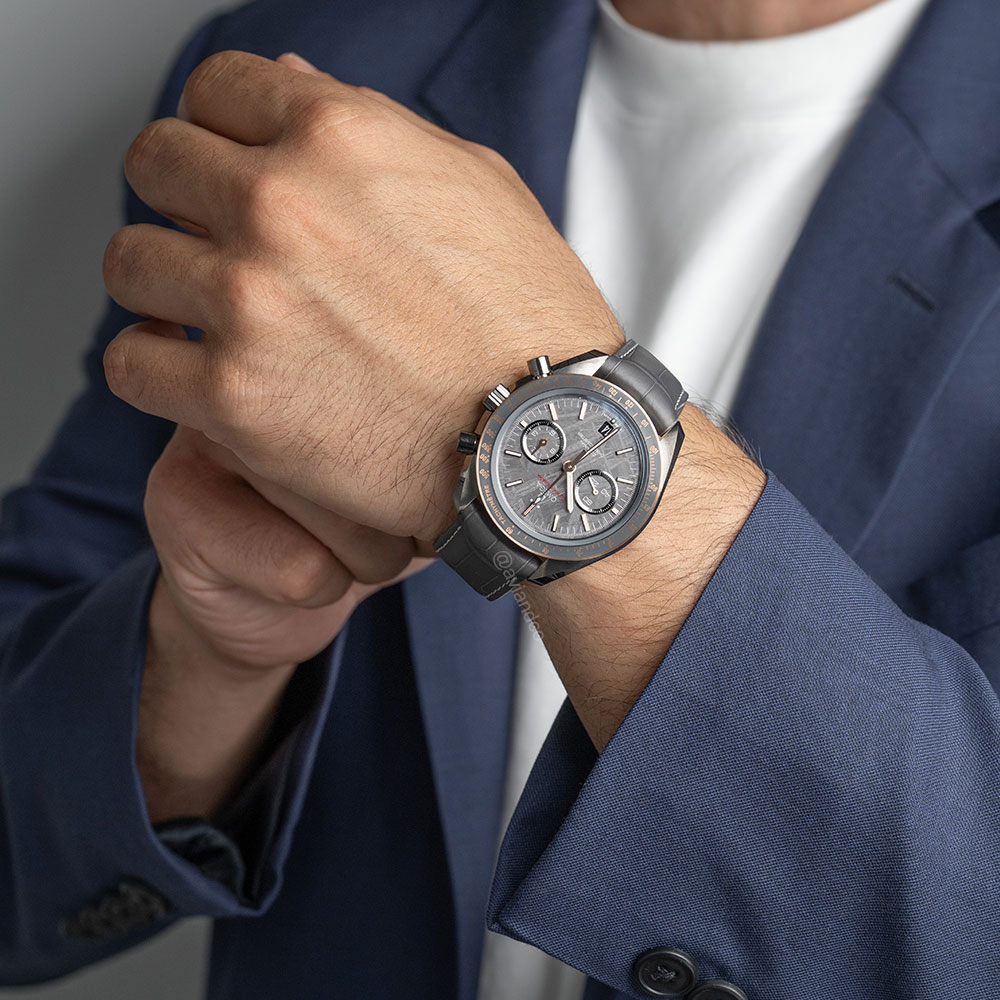 OMEGA Speedmaster Grey Side of the Moon, Ceramic & 18K Rose Gold, Meteorite Index Dial