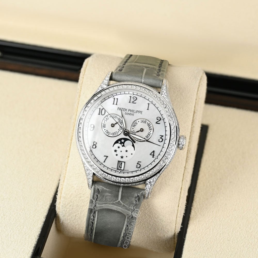 Patek Philippe Complications, Annual Calendar, 18K White Gold, MOP Dial, 38 mm