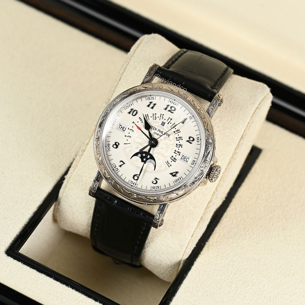 Patek Philippe Grand Complications, Perpetual Calendar, 18K White Gold, Silver Arabic Dial