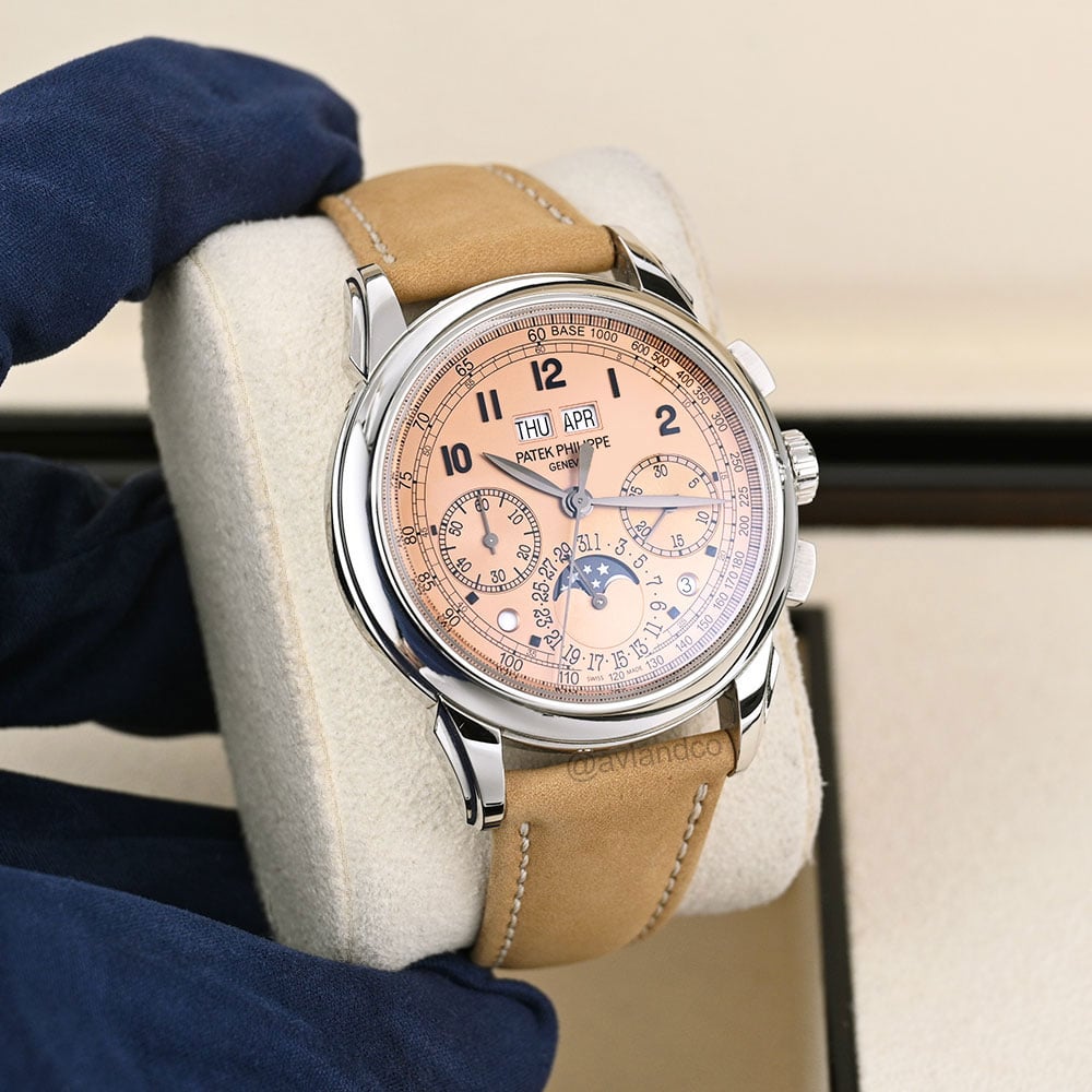 Patek Philippe Grand Complications, Perpetual Calendar Chronograph, Platinum, Salmon Dial