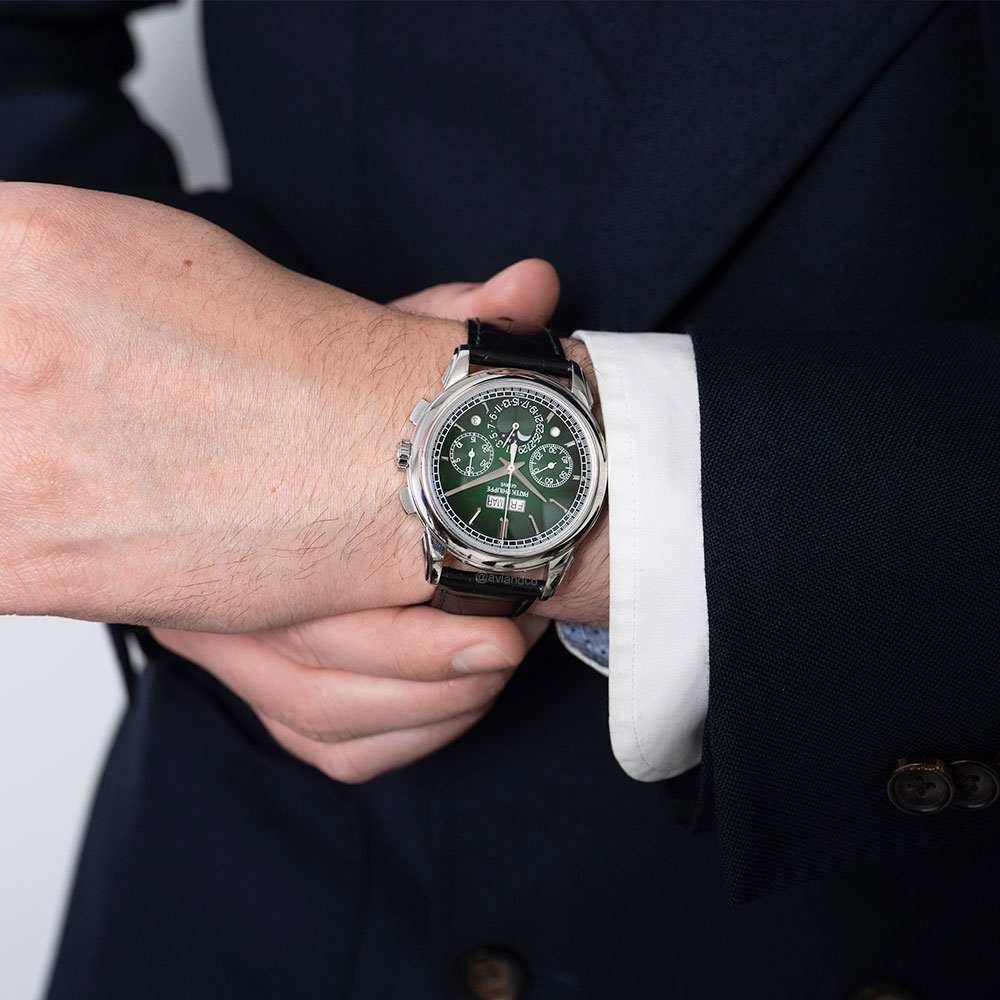 Patek Philippe Perpetual Calendar, Platinum, Green Dial, 41 mm