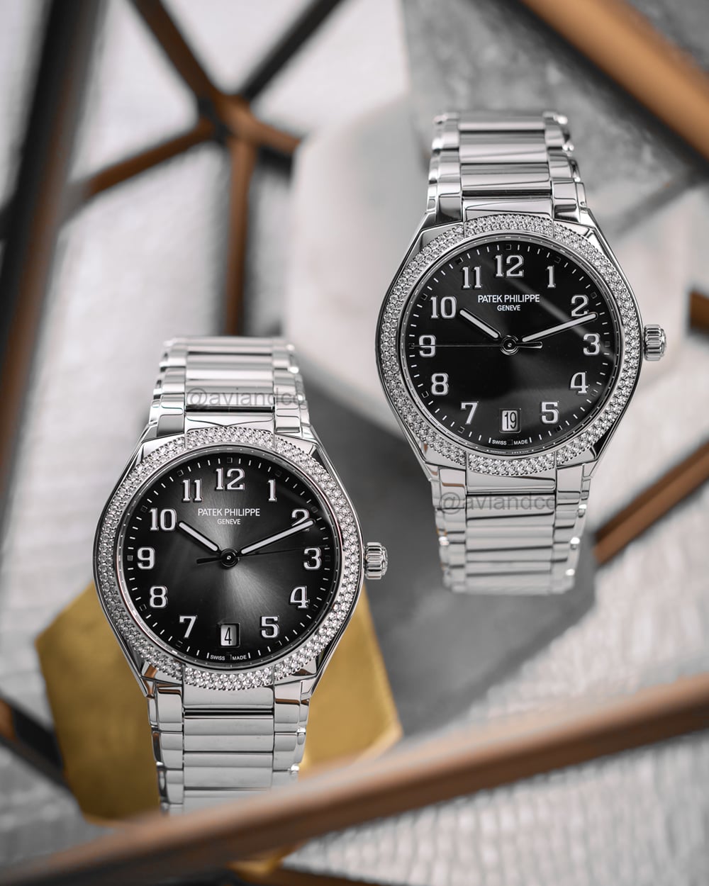 Patek Philippe Twenty~4, stainless steel, grey sunburst dial
