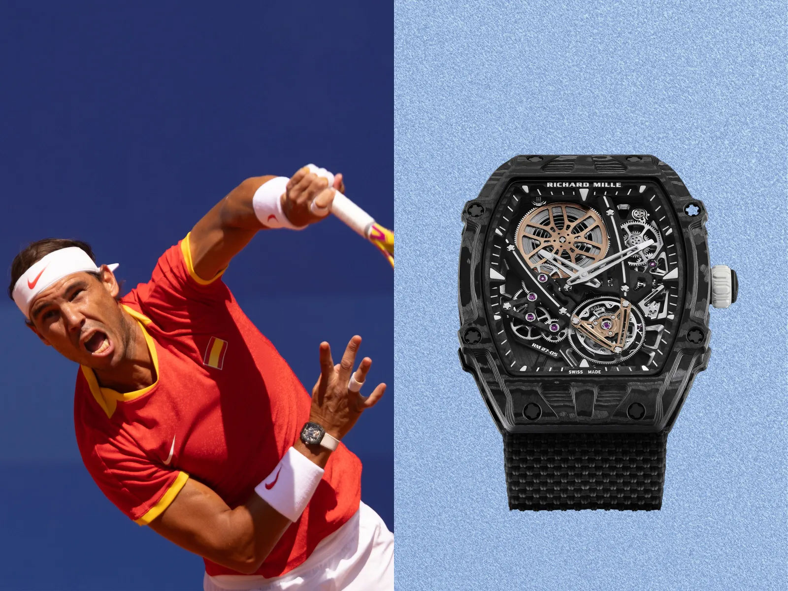 Rafael Nadal plays in the 2024 Olympics wearing a Richard Mille 27-05