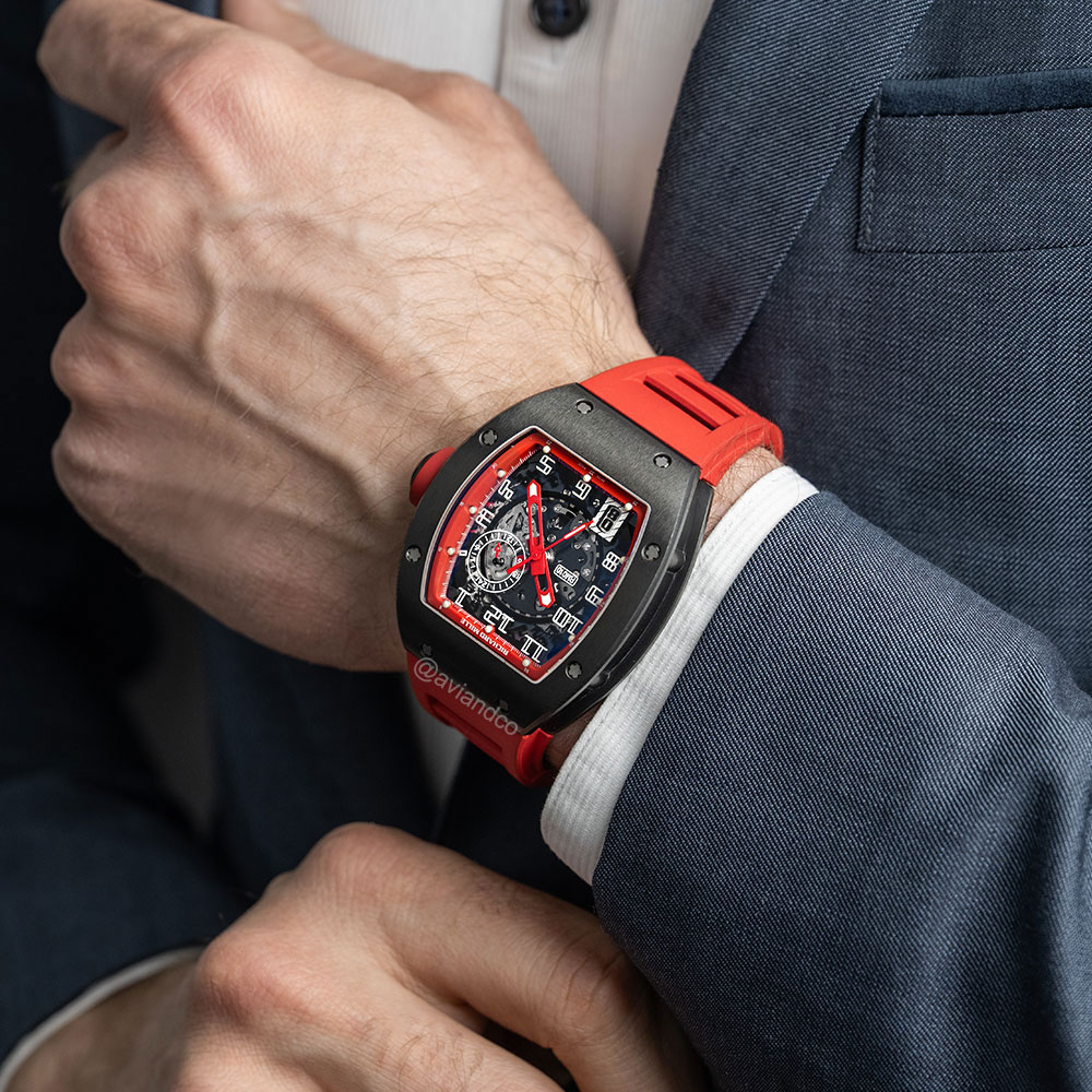 Richard Mille RM 010 “Sepang GP” Edition, Black BVD Titanium, Skeleton Dial