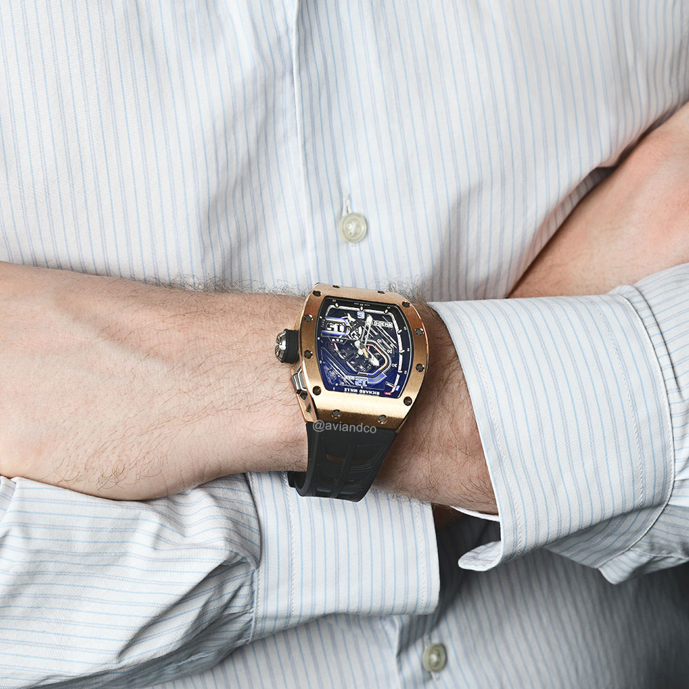 Richard Mille RM 30-01, 18K Rose Gold and Titanium, Skeleton Mix Index Dial, 50 mm