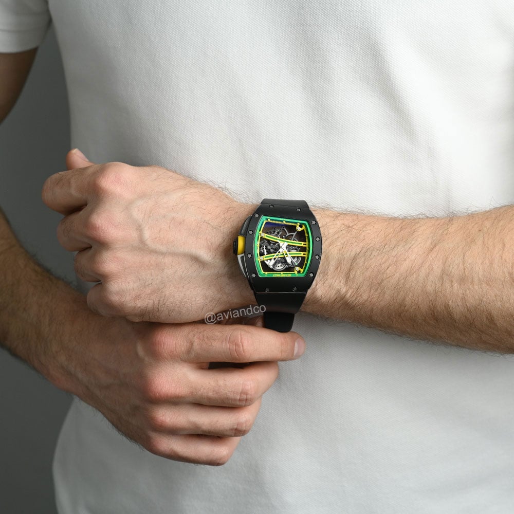 RM 61-01 Yohan Blake, TPZ Black Ceramic, Skeleton Dial, 50 mm