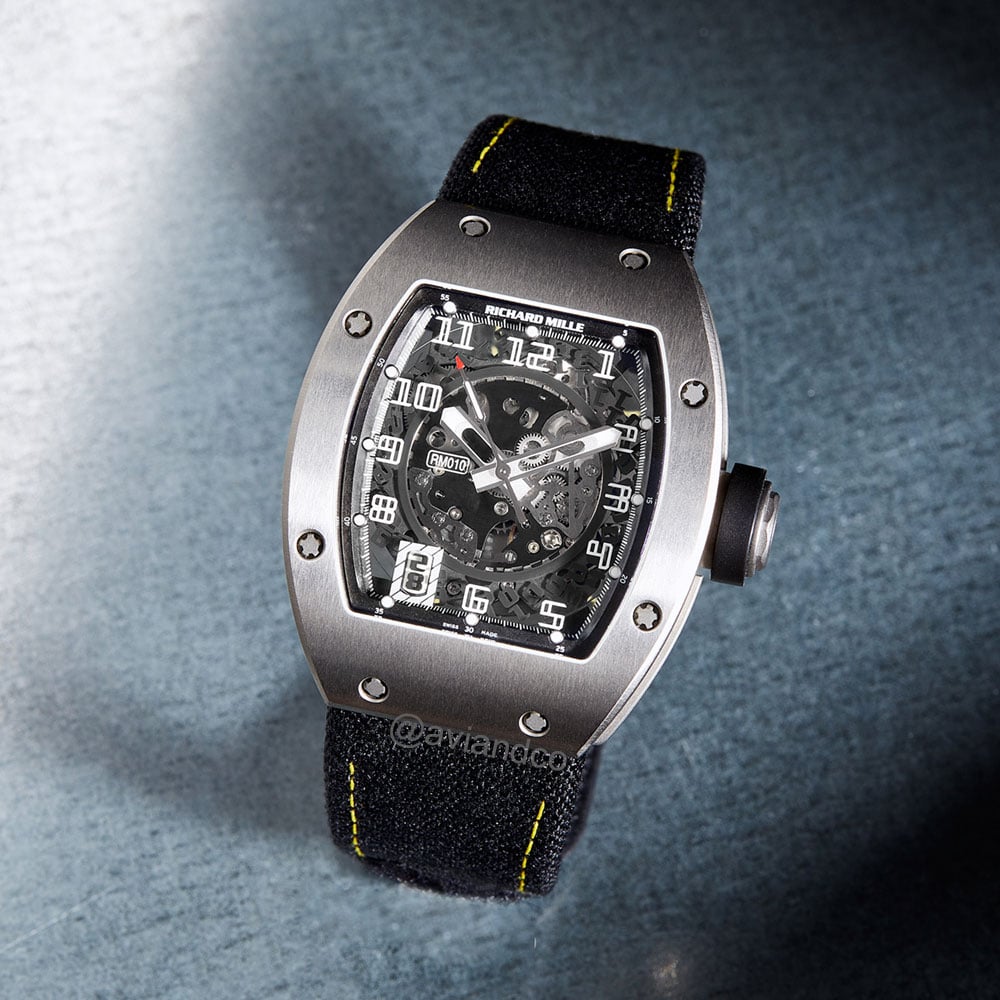 Richard Mille RM 010, 18K White Gold, Skeleton Dial, 48 mm