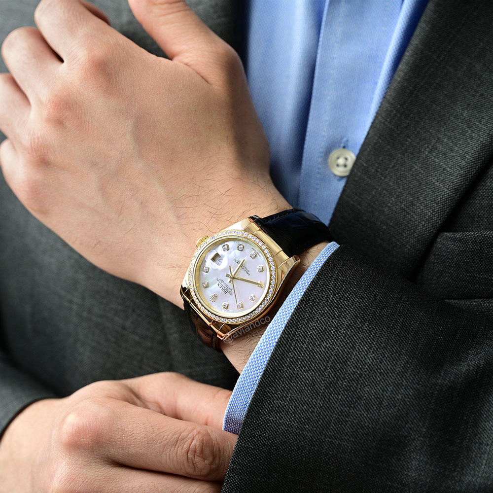 Rolex Datejust 36, 18K Yellow Gold, Mother of Pearl Dial