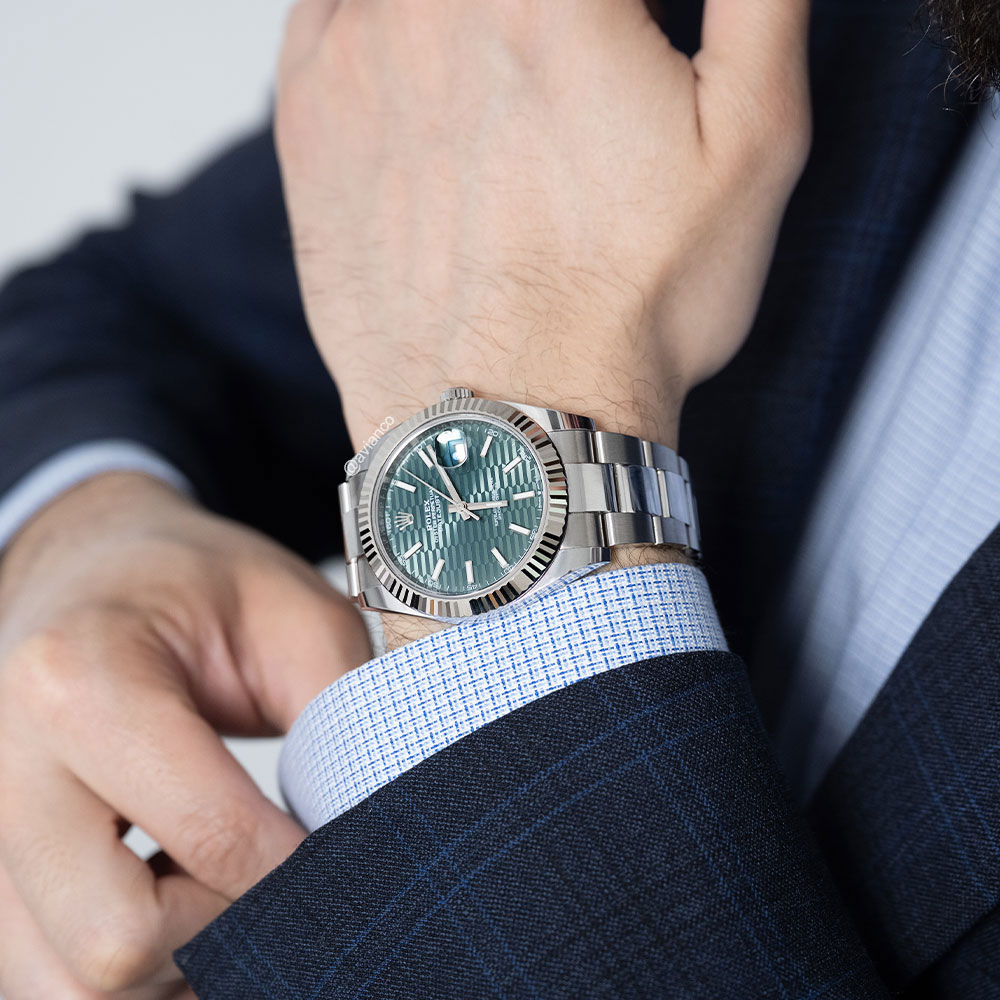 Rolex Datejust 41, Reference #126334, Mint Green Dial