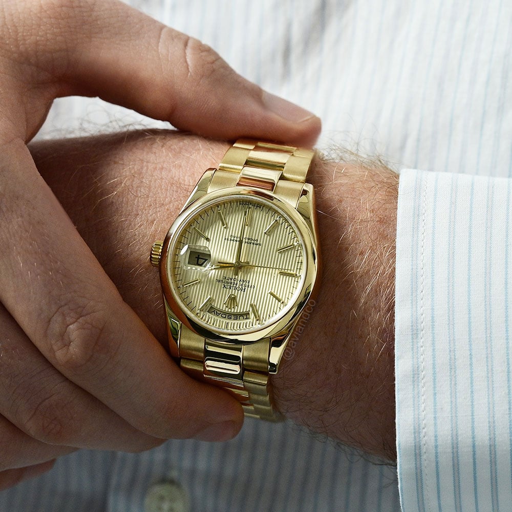 Rolex Day-Date 36, 18K Yellow Gold, Champagne Dial