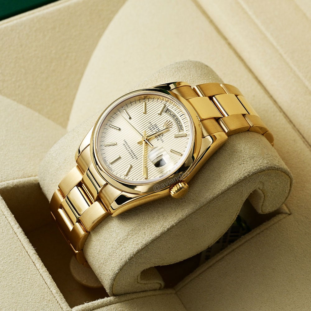 Rolex Day-Date 36, 18K Yellow Gold, Champagne Dial