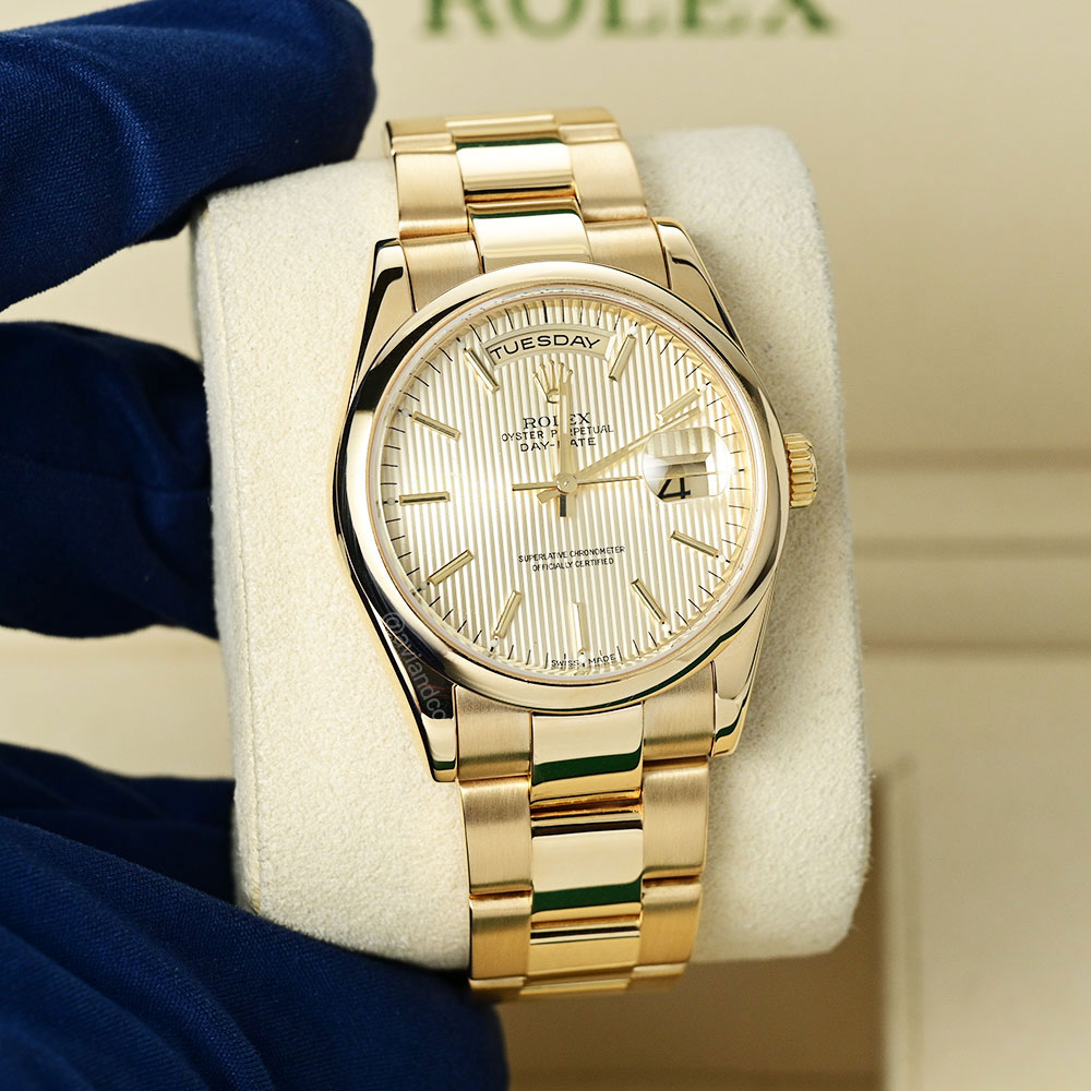 Rolex Day-Date 36, 18K Yellow Gold, Champagne Dial